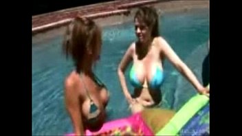 and della pool sandy trish by Tiny tit blonde madison takes on two hard cocks