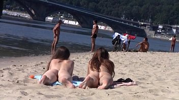 beach public at musterbating Racist girls shock