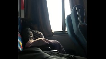 bus touch downblouse First tgirl couple
